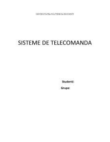 Sisteme de telecomandă - Pagina 1