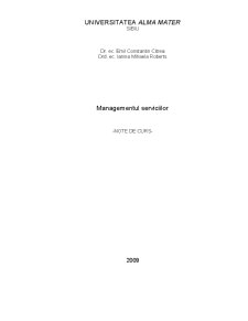 Managementul Serviciilor - Pagina 1