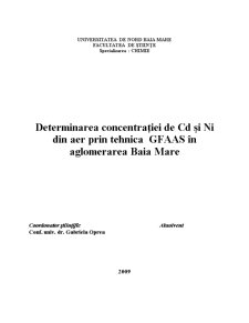Determinarea Concentrației de Cd și Ni din Aer prin Tehnica GFAAS în Aglomerarea Baia Mare - Pagina 2