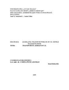 Legislația transporturilor în UE - rețele transeuropene - Pagina 1