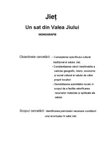 Monografia Satului Jieț - Valea Jiului - Pagina 1