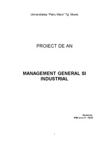 Management General și Industrial - Pagina 1