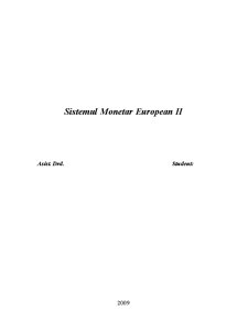 Sistemul monetar european II - Pagina 1