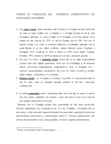 Criterii de Comparație ale Sistemelor Administrative din Portugaliei și România - Pagina 1
