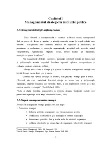 Managementul strategic în organizația publică - Pagina 1