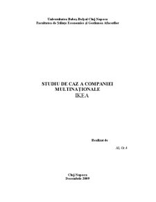Studiu de Caz a Companiei Multinaționale Ikea - Pagina 1