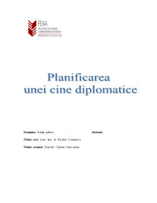 Planificarea unei Cine Diplomatice - Pagina 1