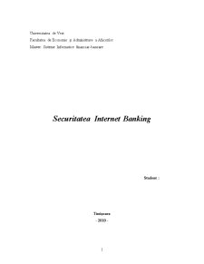 Securitatea Internet Banking - Pagina 1