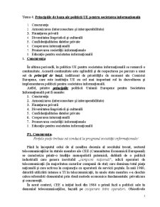 Principiile de Baza ale Politicii UE pentru Societatea Informațională - Pagina 1