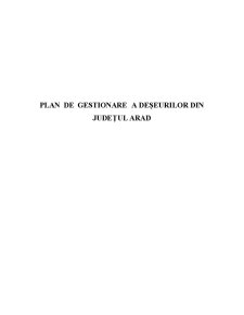 Plan de Gestionare a Deșeurilor din Județul Arad - Pagina 1