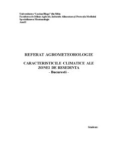 Agrometeorologie - Pagina 1