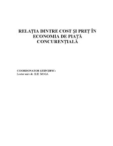 Relația dintre Cost și Preț în Economia de Piață Concurențială - Pagina 1