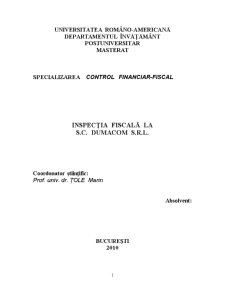 Inspecția fiscală la SC Dumacom SRL - Pagina 2