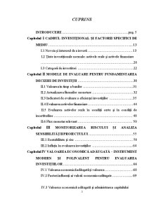 Decizia de investiții - studiu de caz la SC Argeșana SA Pitești - Pagina 2
