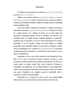 Noțiunea și felurile proprietății în dreptul român privat - Pagina 1