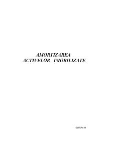 Amortizarea Activelor Imobilizate - Pagina 1