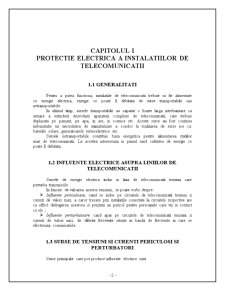 Protecția instalațiilor de telecomunicații - Pagina 1
