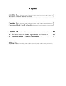 Monografie - Sistemul Bancar din Canada - Pagina 1