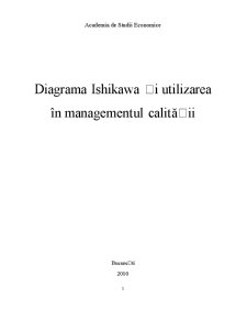Diagrama Ishikawa și utilizarea sa în managementul calității - Pagina 1