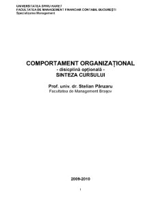 Comportament organizațional - Pagina 1
