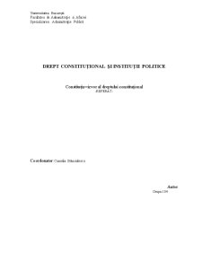 Constituția - izvor al dreptului constituțional - Pagina 1
