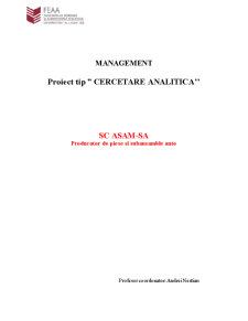 Cercetare analitică la SC Asam SA Iași - Pagina 1