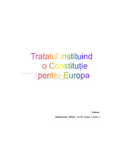 Tratatul Instituind o Contitutie pentru Europa - Pagina 1