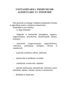 Contaminarea Produselor cu Pesticide - Pagina 1