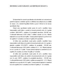 Resursele Agroclimatice ale Republicii Moldova - Pagina 1