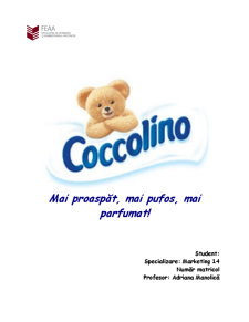 Comportamentul consumatorului - Coccolino - Pagina 1