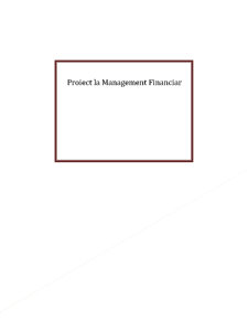 Management financiar - analiză financiară la un frigider - Pagina 1
