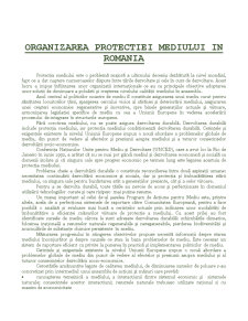 Organizarea protecției mediului în România - Pagina 1