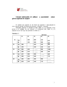 Calculul Indicatorilor de Utilizare a Materialului Rulant - Pagina 1