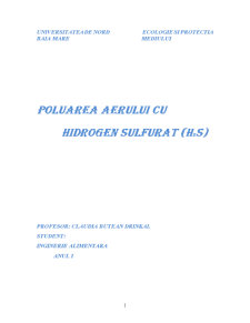 Poluarea cu Hidrogen Sulfurat - Pagina 1