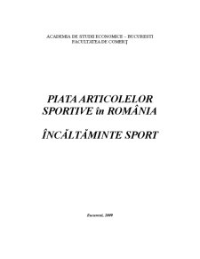 Piața articolelor sportive în România - încălțăminte sport - Pagina 1