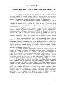 Evolutii privind Achizitiile Publice in Romania Inainte si dupa Aderarea Romaniei la Uniunea Europeana - Pagina 1