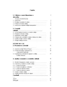 Analiza costurilor calității și non-calitătii la SC Metrom SA - Pagina 1