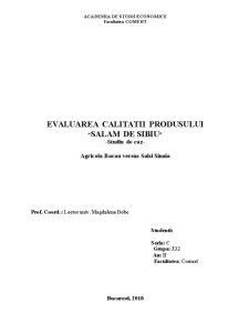 Evaluarea calității produsului - Salamul de Sibiu - Pagina 1
