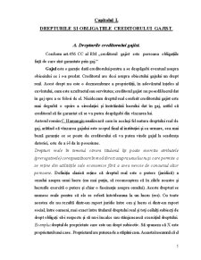 Drepturile și obligațiile debitorului și creditorului gajist - Pagina 4