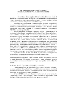 Programe de monitoring ecologic în Republica Moldova - starea și probleme - Pagina 1