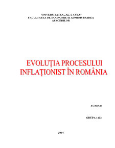 Evoluția Procesului Inflaționist în România - Pagina 1