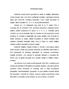 Relațiile diplomatice sovieto-române între cele două conflagrații mondiale - Pagina 1