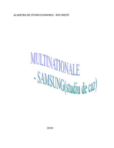 Multinaționale - Samsung - studiu de caz - Pagina 1