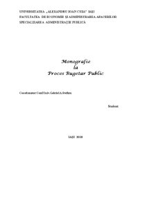 Monografie la Proces Bugetar Public - Pagina 1