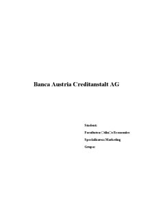 Banca Austria Creditanstalt AG - Pagina 1