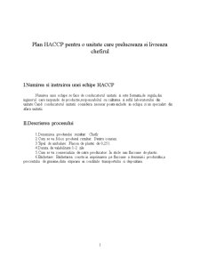 Plan HACCP la Chefir - Pagina 1