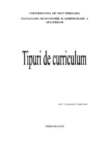 Tipuri de curriculum - Pagina 1