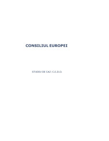 Consiliul Europei - Studiu de Caz - CEDO - Pagina 1