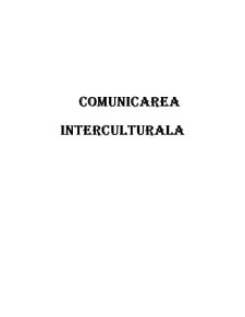 Comunicarea Interculturală - Pagina 1