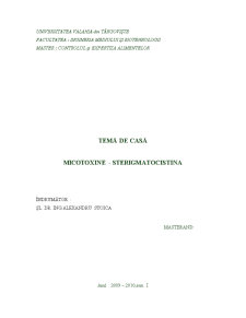 Micotoxine - Sterigmatocistina - Pagina 1